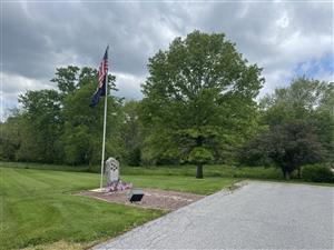 Veterans Memorial at Dover Area Community Park - flagpole with memorial stones