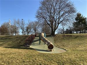 hill slide with stair case